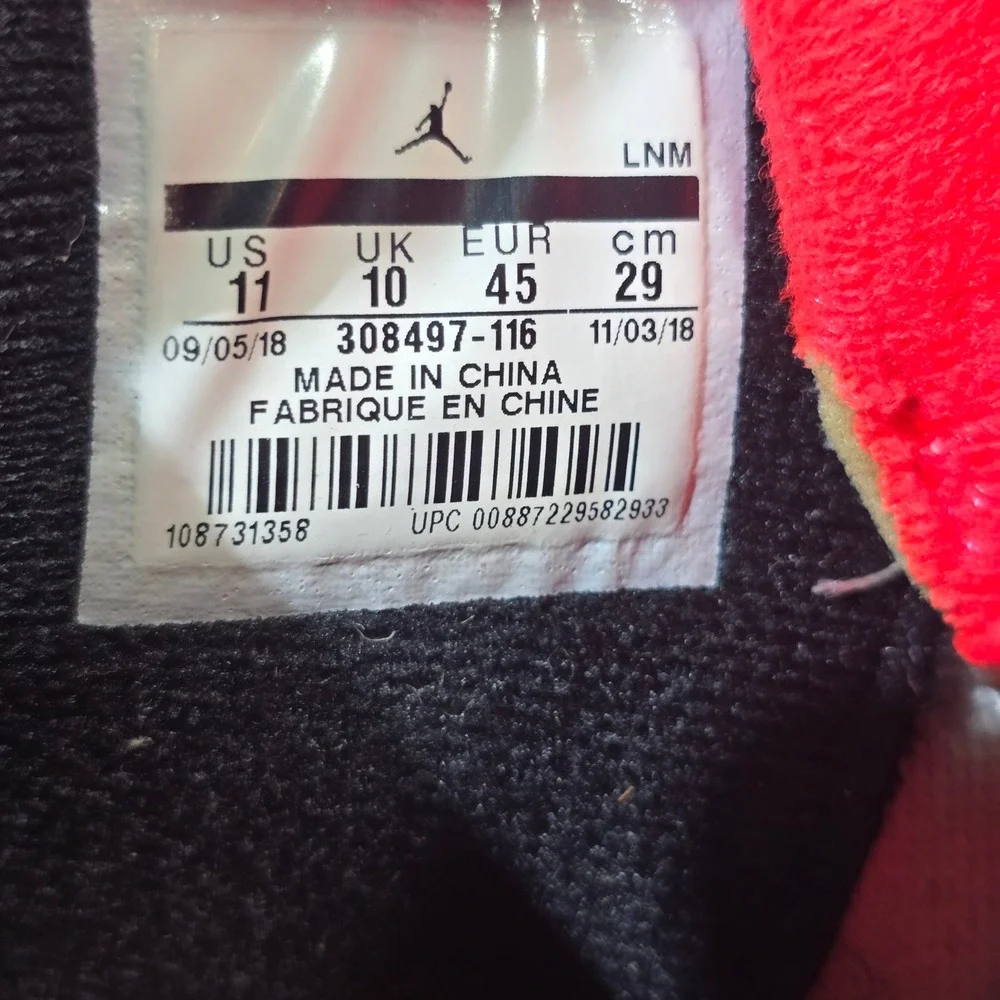 Jordan 4 Retro Flight Nostalgia Pale Citron 308497-116‎ Size 11 White 2018 Tag